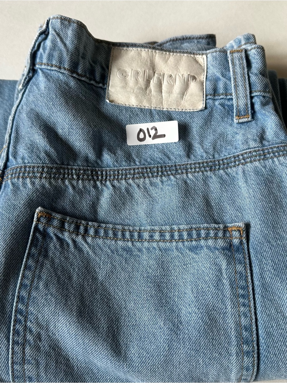 GRLFRND Milla Cargo Straight-Leg Jeans | Light Wash | Made in LA | Premium Denim - Picture 11 of 11